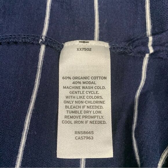 SUSINA Casual Blue with White Stripes Pullover T-Shirt Size M #740 - Picture 6 of 9